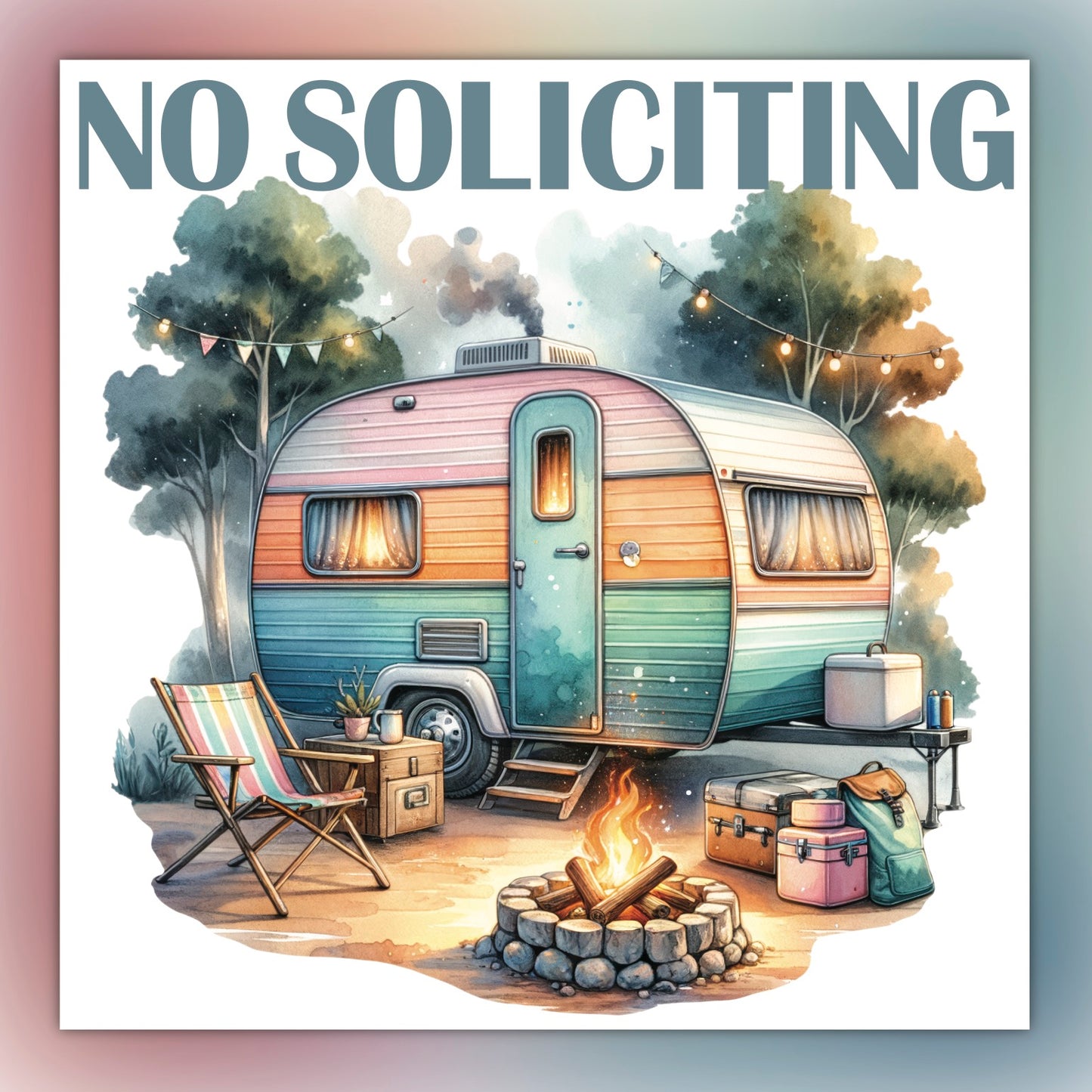 Camper No Soliciting Sign